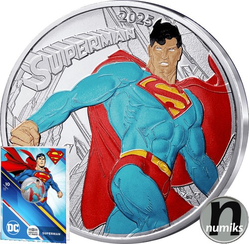 Euro silber superman farbe - 10,